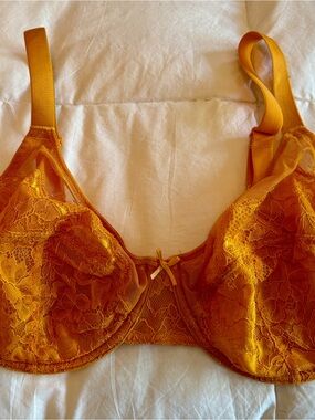 HSIA Lace Underwire Bra in Mustard Gold Yellow